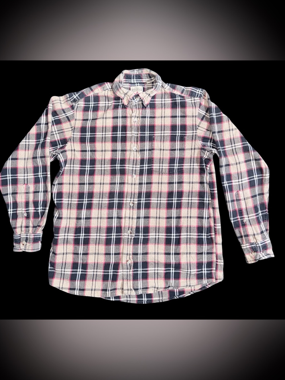 RedHead Brand Co. Plaid Button Up Multicolor Cotton Long Sleeve Men’s Shirt L/G